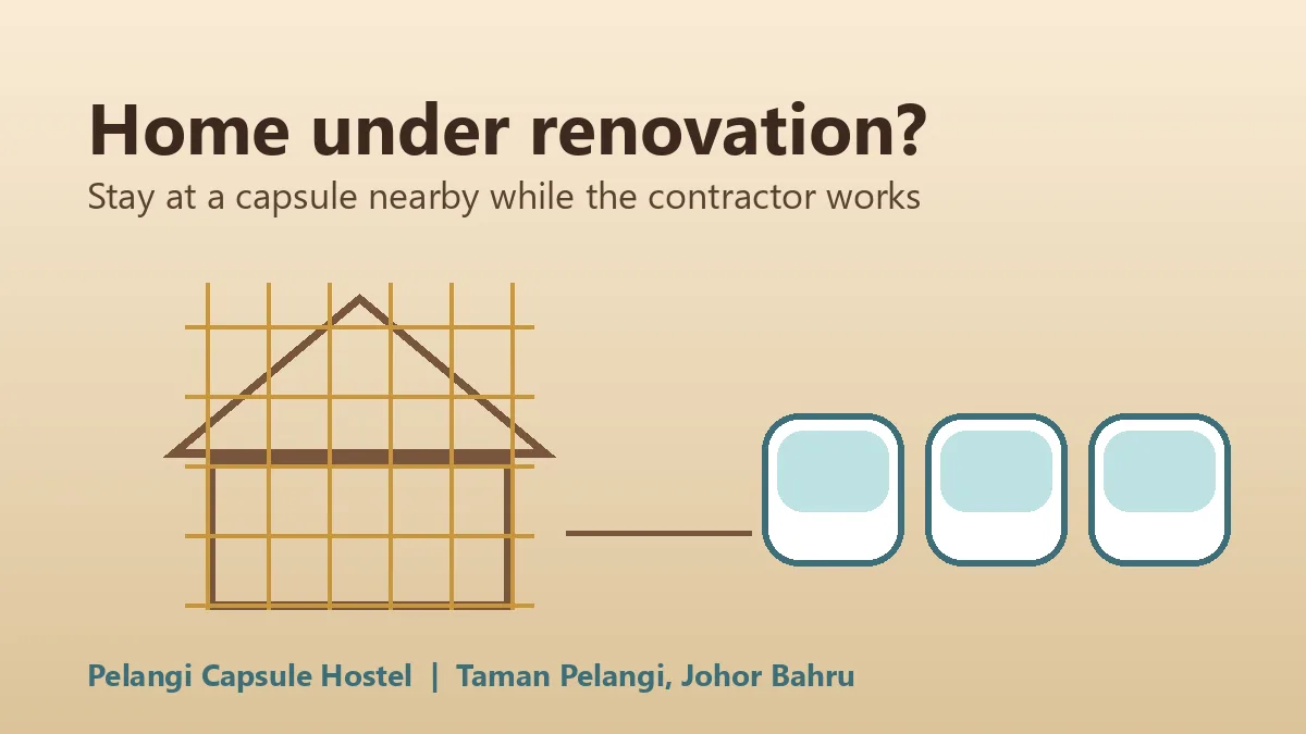 Home Under Renovation? Stay at a Capsule Nearby While the Contractor Works